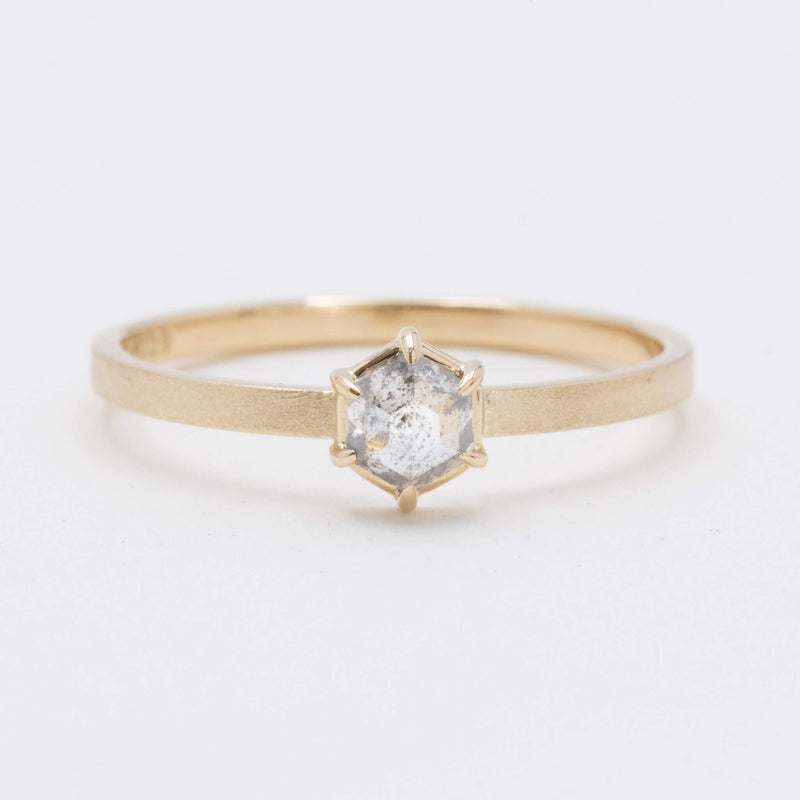 Stella hexagon diamond ring