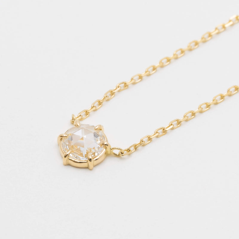Rose cut diamond necklace