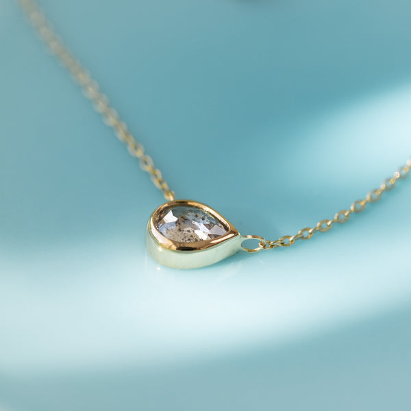 Stella Diamond Necklace Bezel Drop