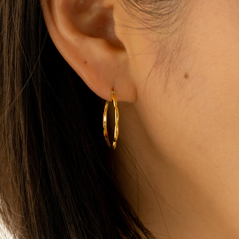 Ripple Earrings M Gold