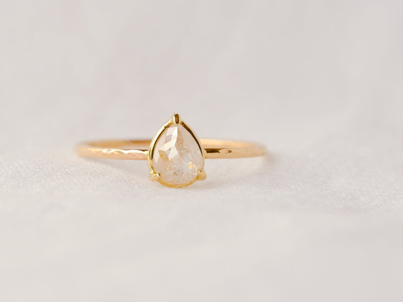 Rose Water Drop Diamond Ring