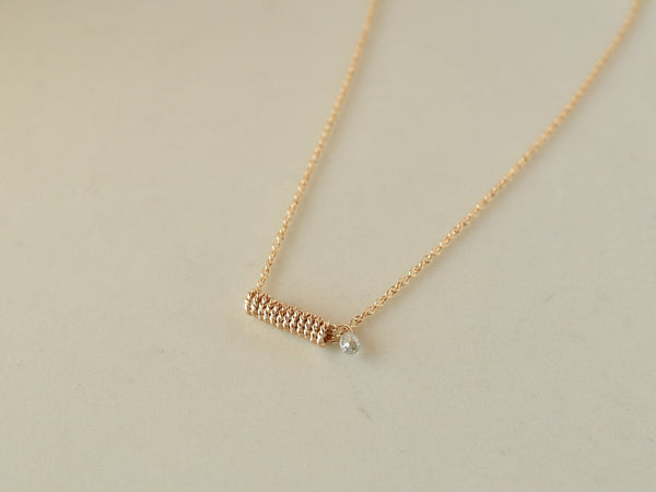 Baby Spiral Necklace with Diamond