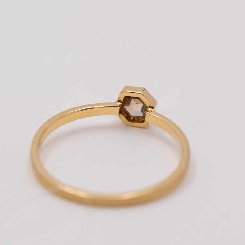 Harmony brown hex diamond ring