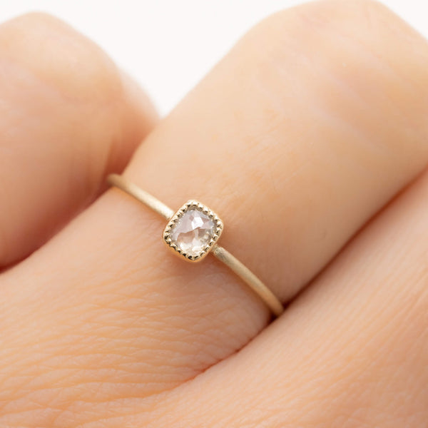 L'EAU rectangle diamond ring