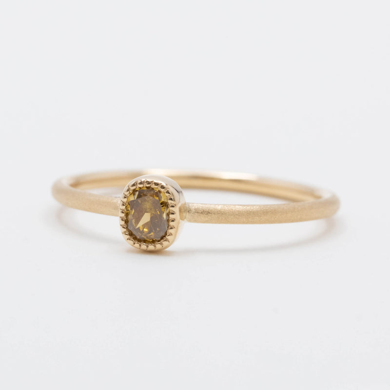 Brown sugar diamond oval ring