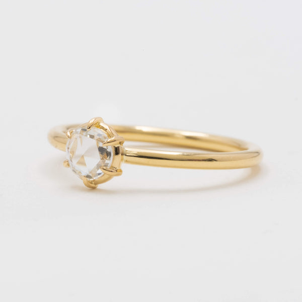 Rose cut diamond ring