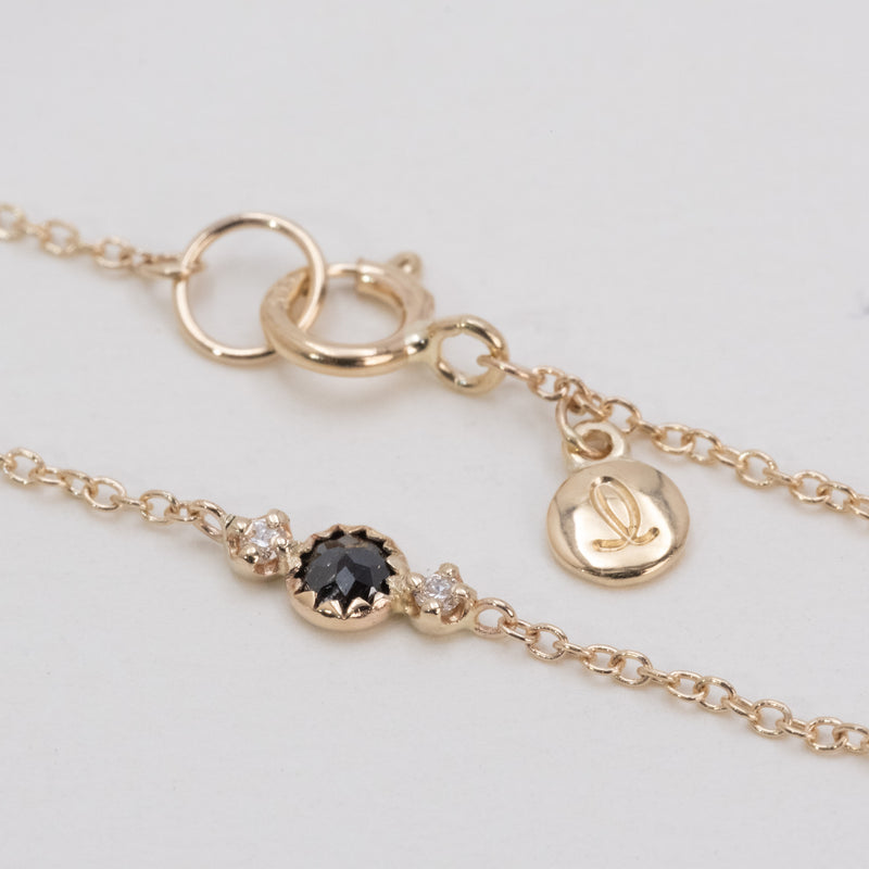 Littlest bouquet black diamond bracelet