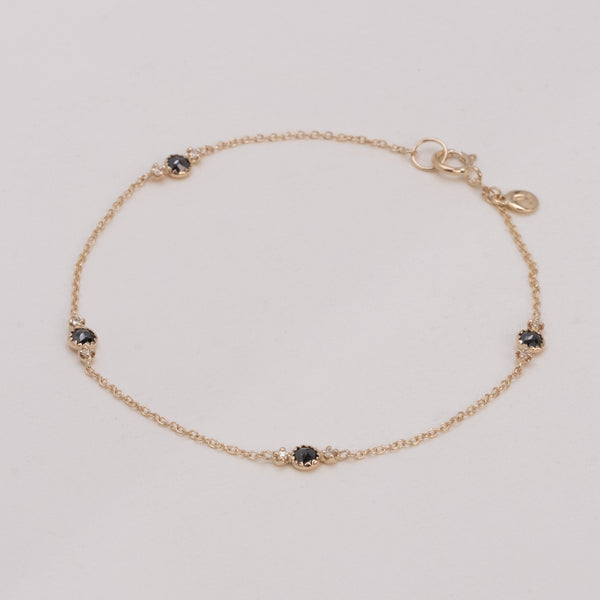 Littlest bouquet black diamond bracelet