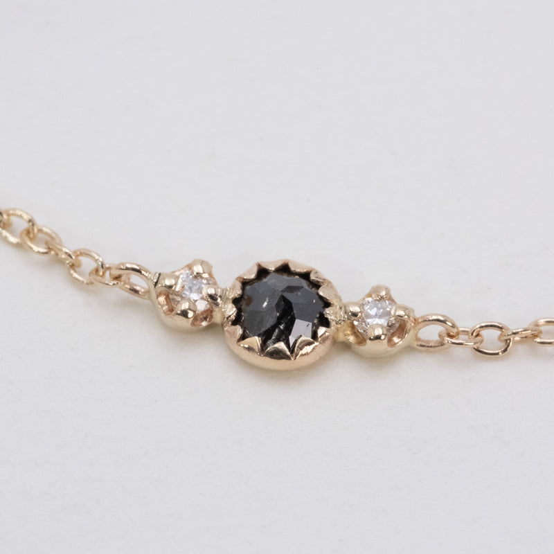 Littlest bouquet black diamond bracelet