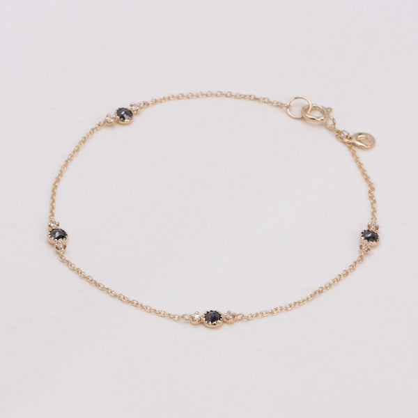Littlest bouquet black diamond bracelet