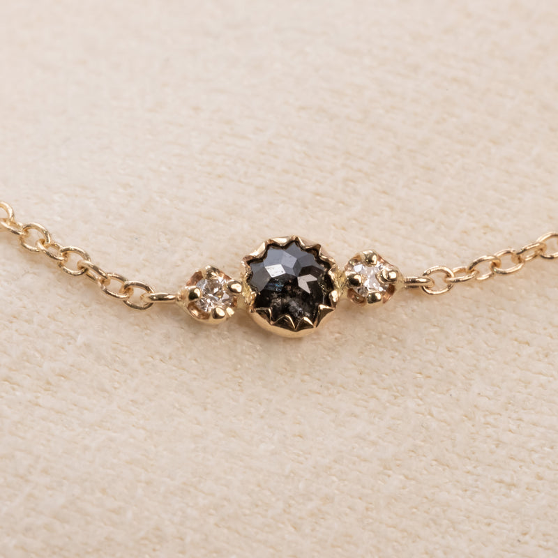 Littlest bouquet black diamond bracelet