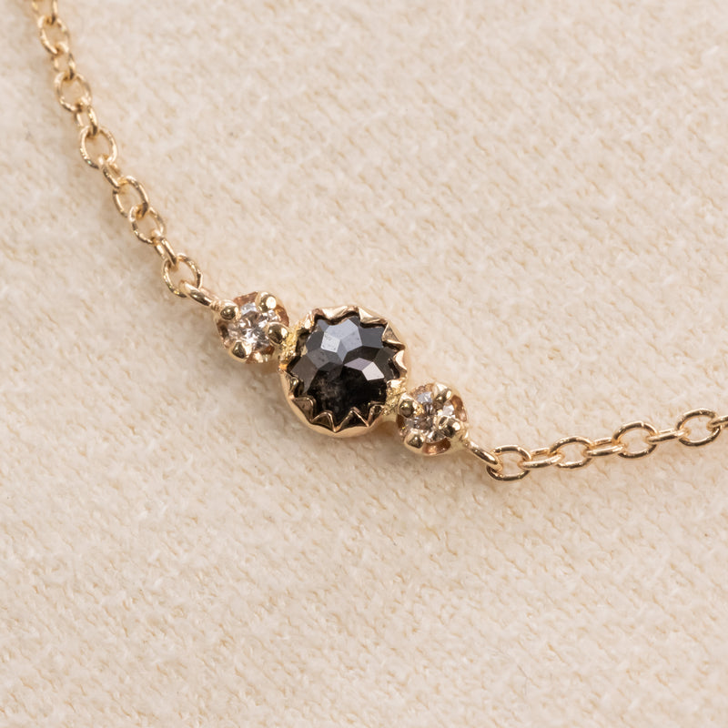 Littlest bouquet black diamond bracelet