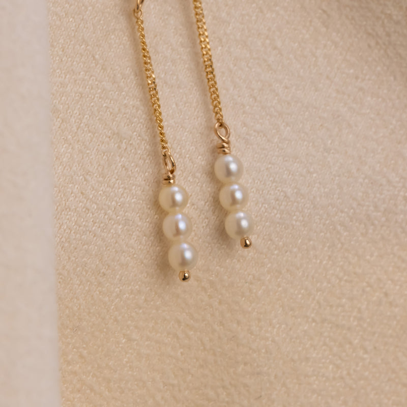 つぼみ X Dewdrop Pearl Earrings