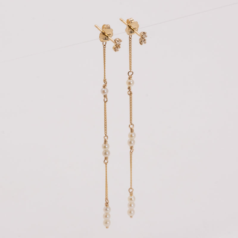 つぼみ X Dewdrop Pearl Earrings