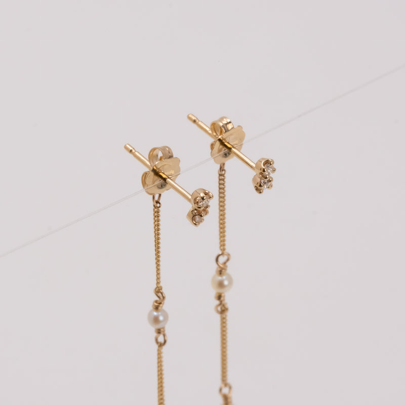 つぼみ X Dewdrop Pearl Earrings