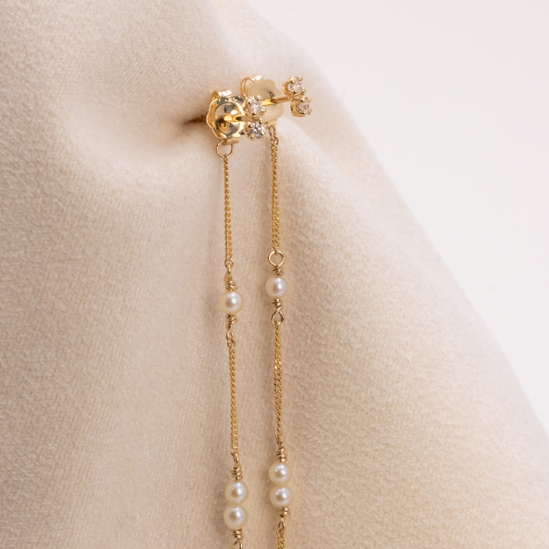 つぼみ X Dewdrop Pearl Earrings