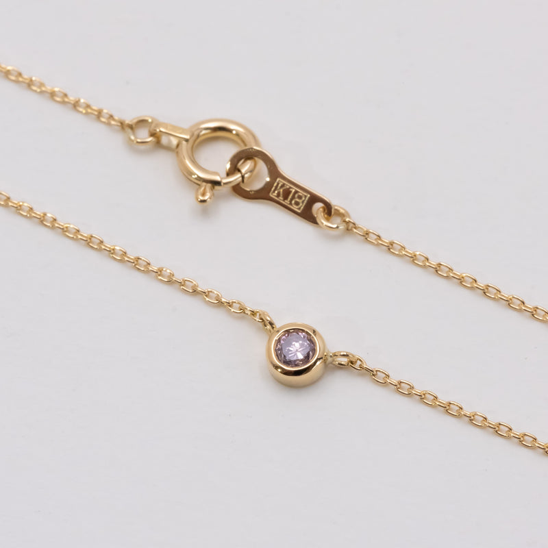 Pink Diamond Dew Necklace