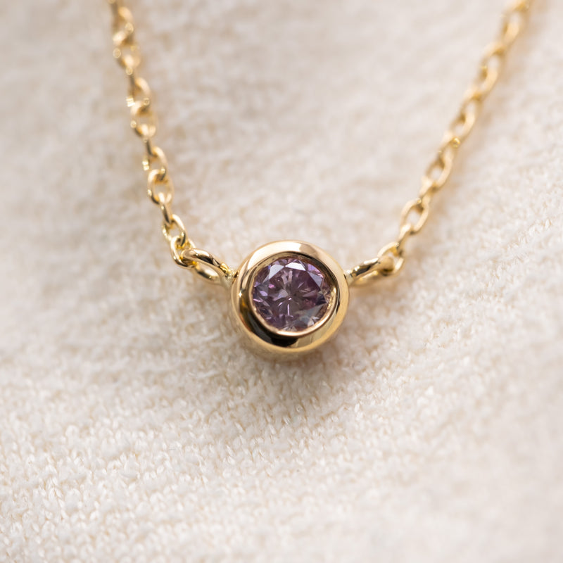 Pink Diamond Dew Necklace