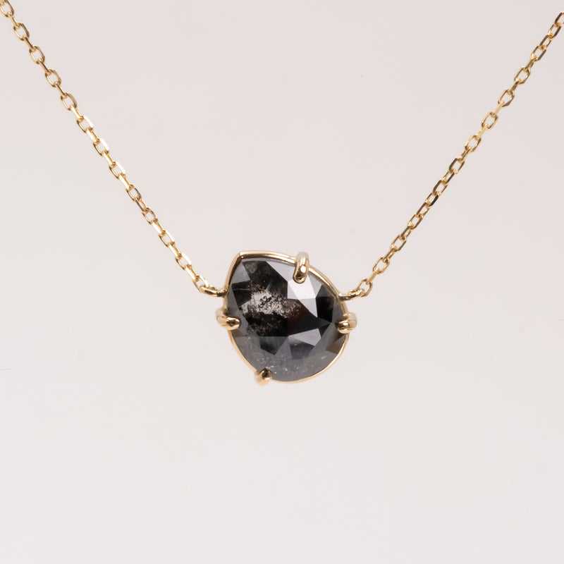 Pear Black Diamond Necklace