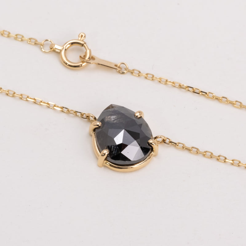 Pear Black Diamond Necklace