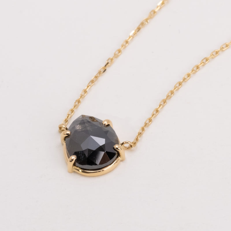 Pear Black Diamond Necklace