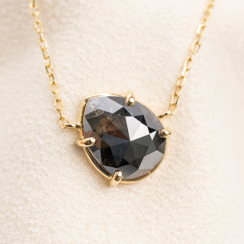 Pear Black Diamond Necklace