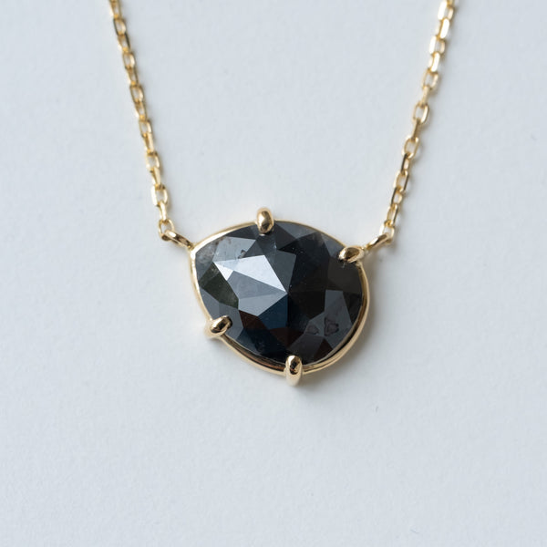 Pear Black Diamond Necklace