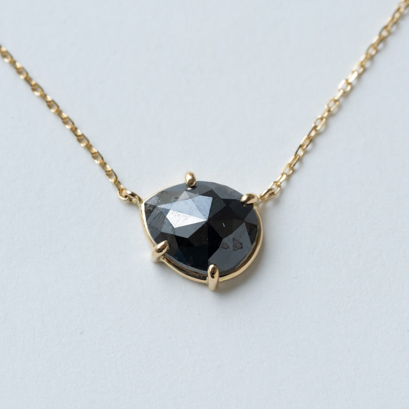 Pear Black Diamond Necklace