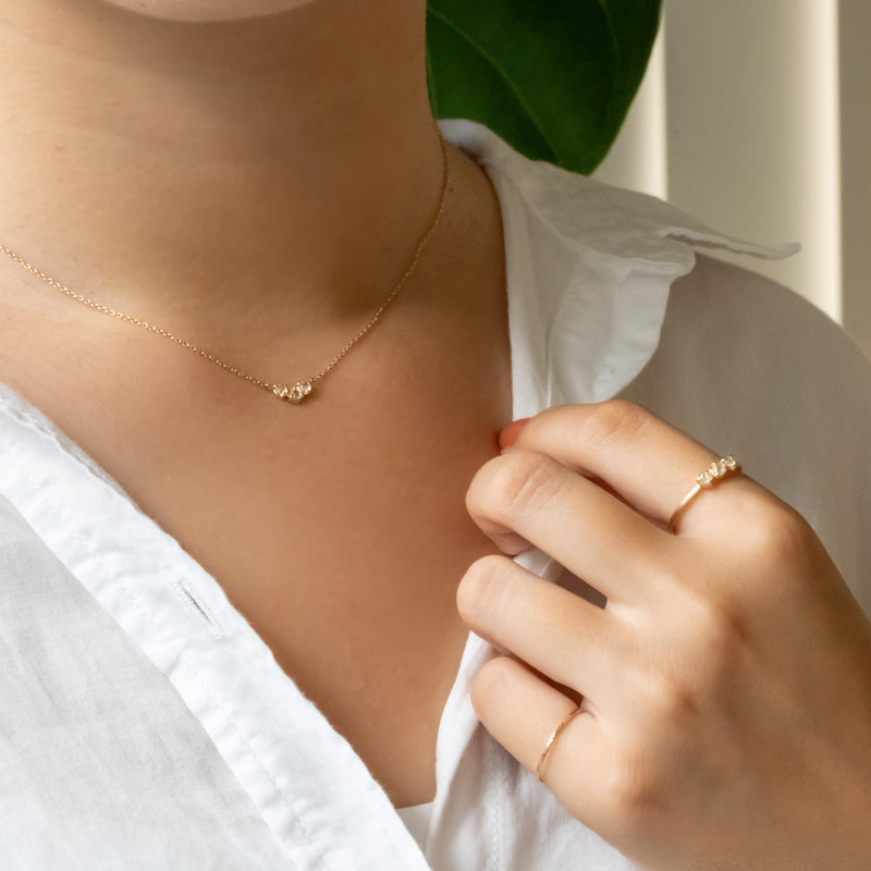Dewdrop Diamond Necklace – Trio