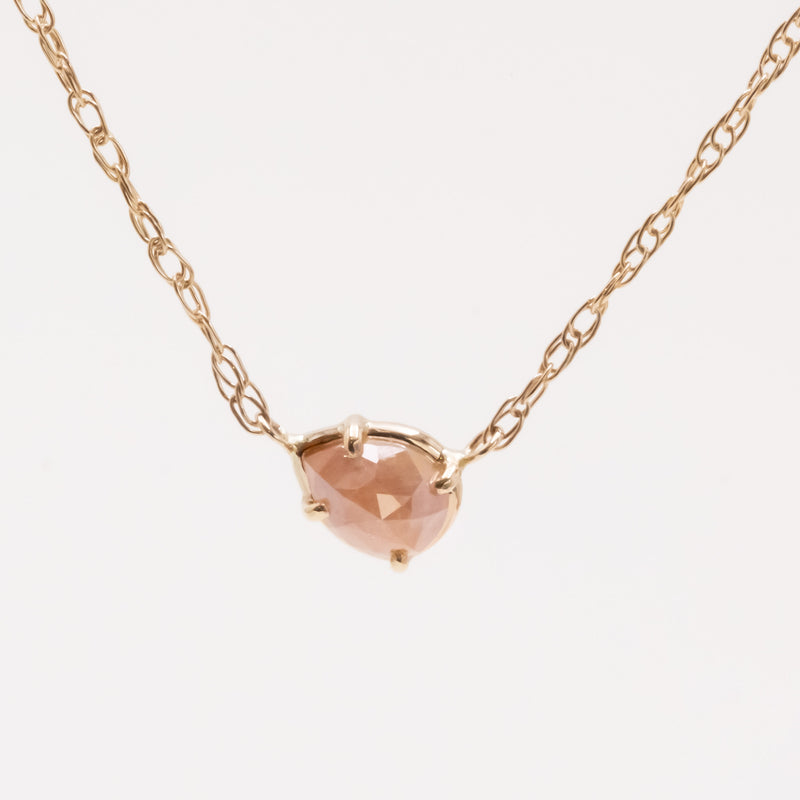 Candy Pink Drop Diamond necklace