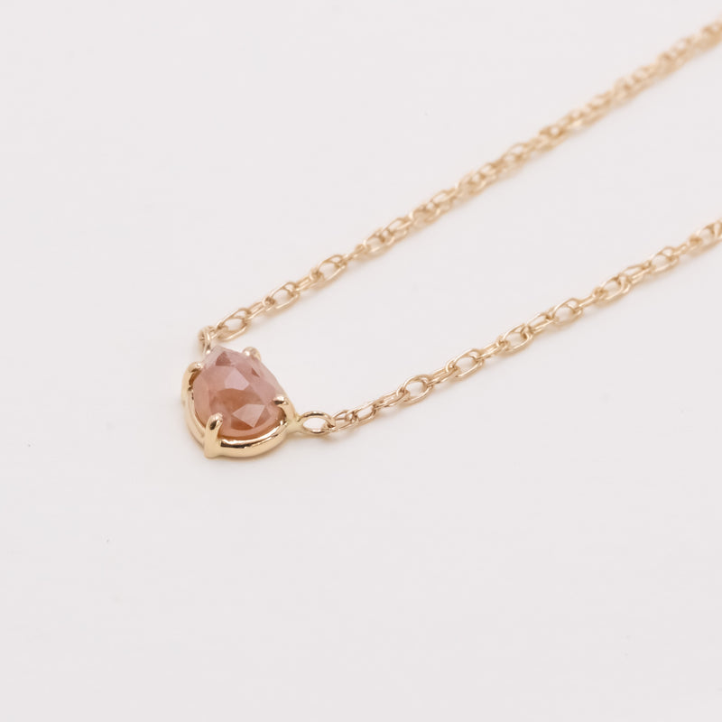 Candy Pink Drop Diamond necklace