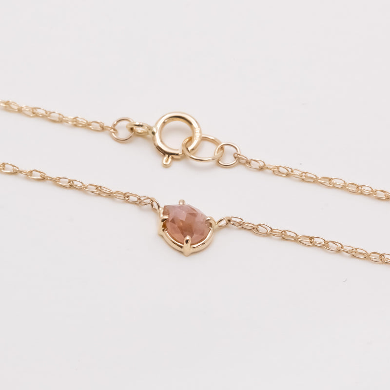 Candy Pink Drop Diamond necklace