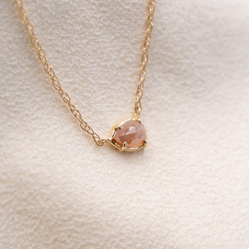 Candy Pink Drop Diamond necklace