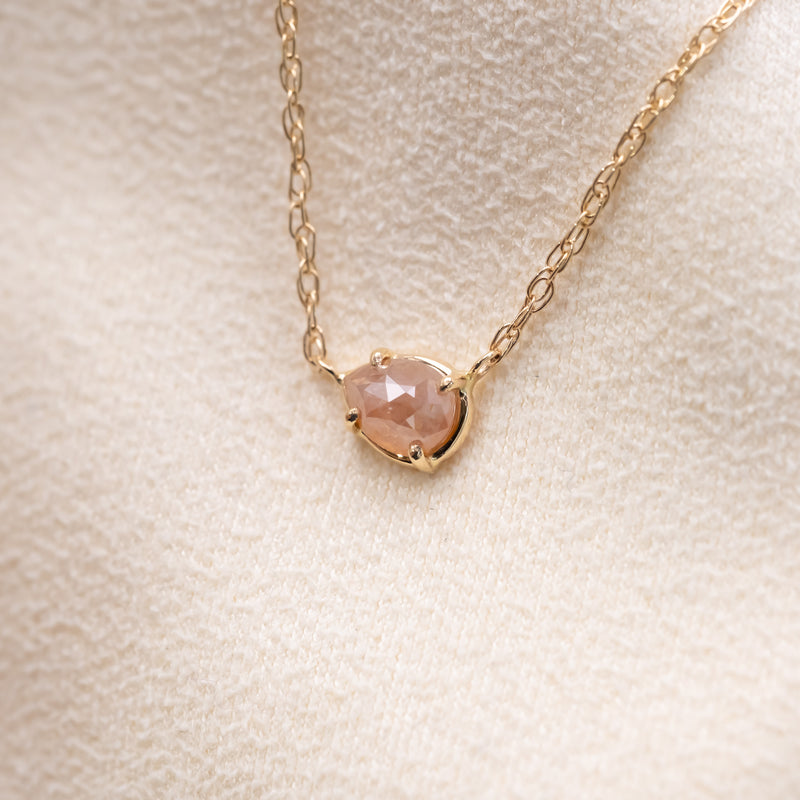 Candy Pink Drop Diamond necklace