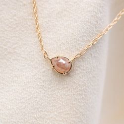 Candy Pink Drop Diamond necklace