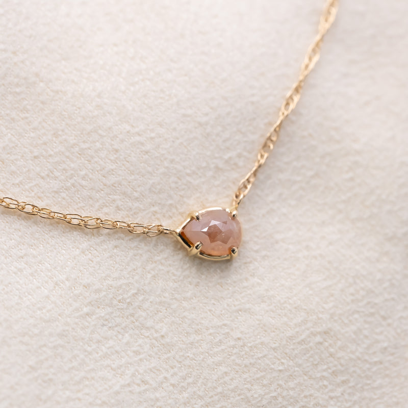 Candy Pink Drop Diamond necklace