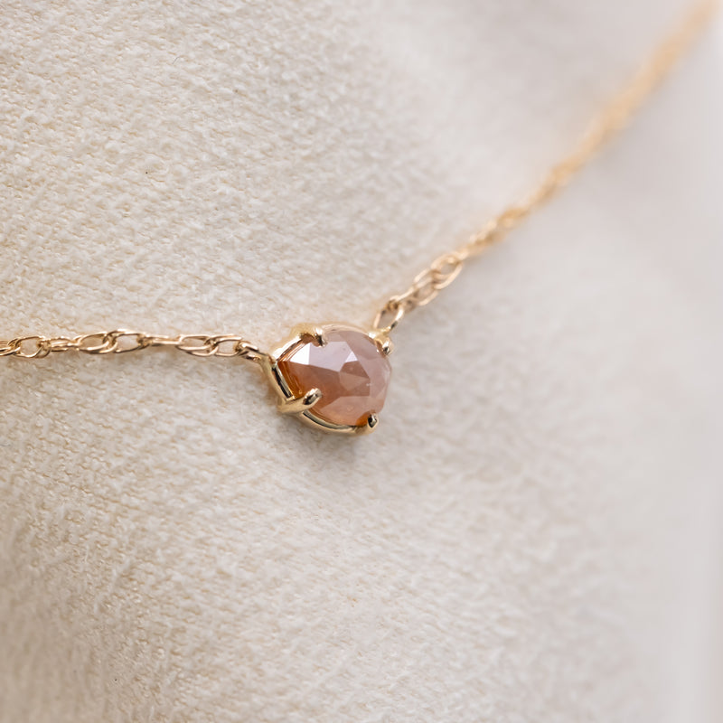 Candy Pink Drop Diamond necklace