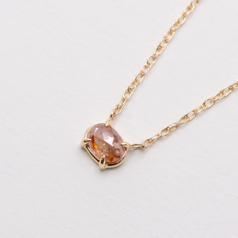 Sunset Pink Diamond Necklace