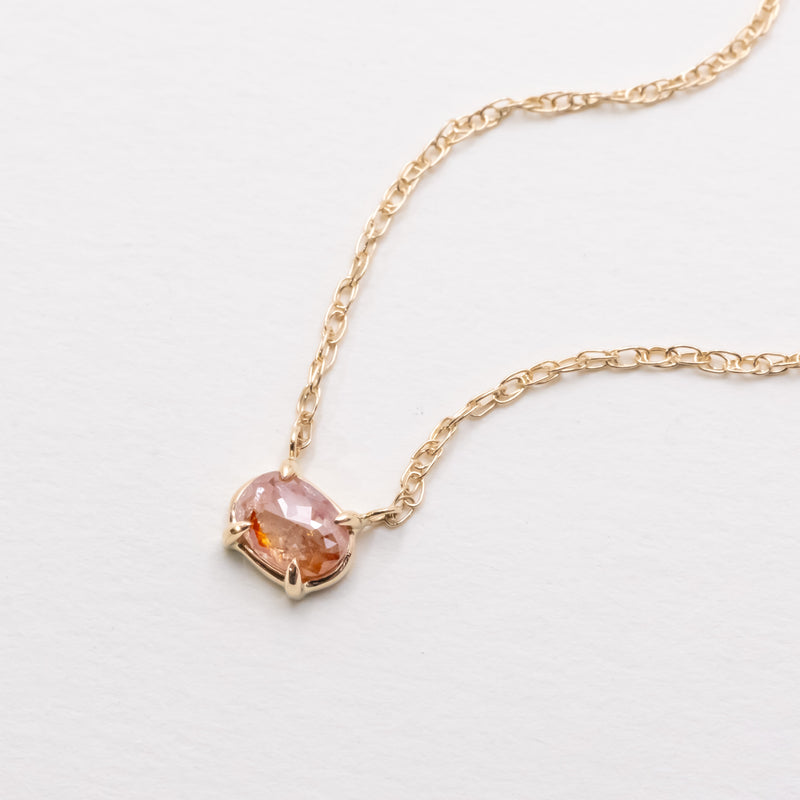 Sunset Pink Diamond Necklace