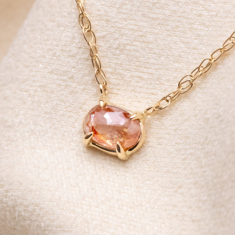 Sunset Pink Diamond Necklace