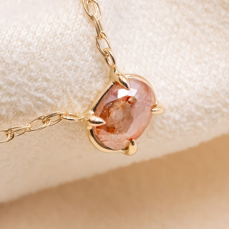 Sunset Pink Diamond Necklace