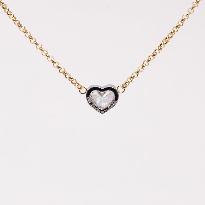Heart White Diamond Necklace