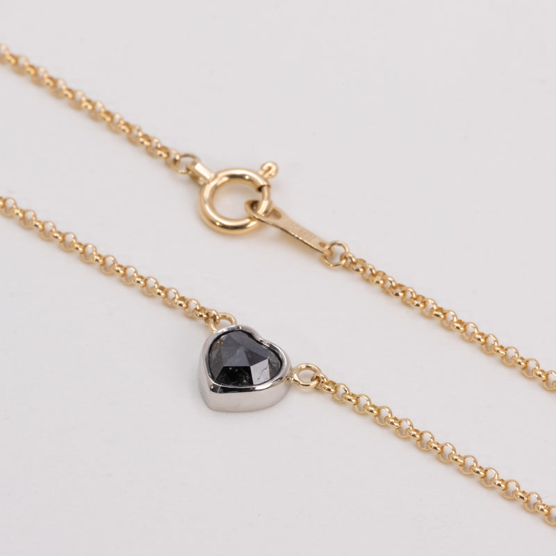 Heart Black Diamond Necklace