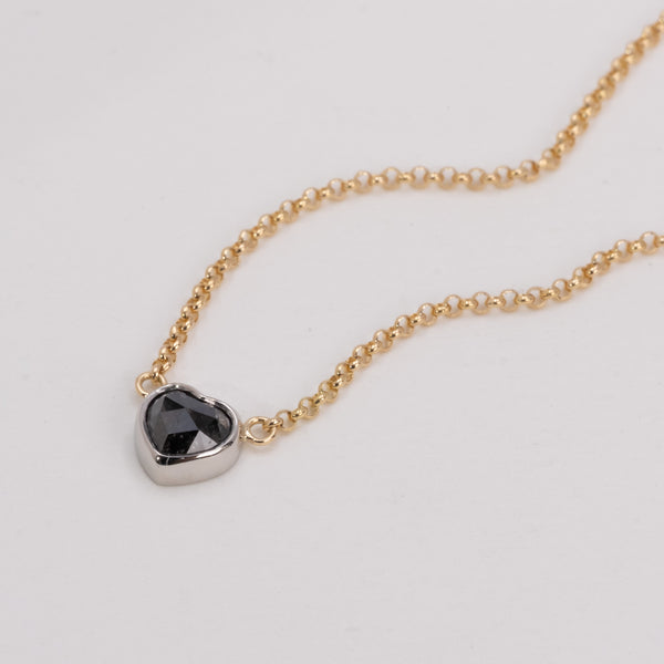 Heart Black Diamond Necklace
