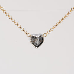 Heart Black Diamond Necklace