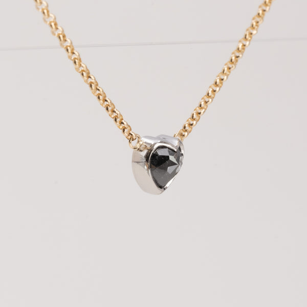 Heart Black Diamond Necklace