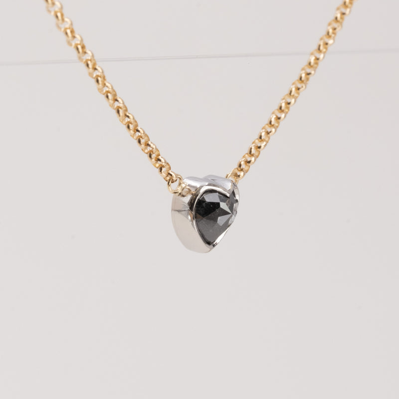 Heart Black Diamond Necklace