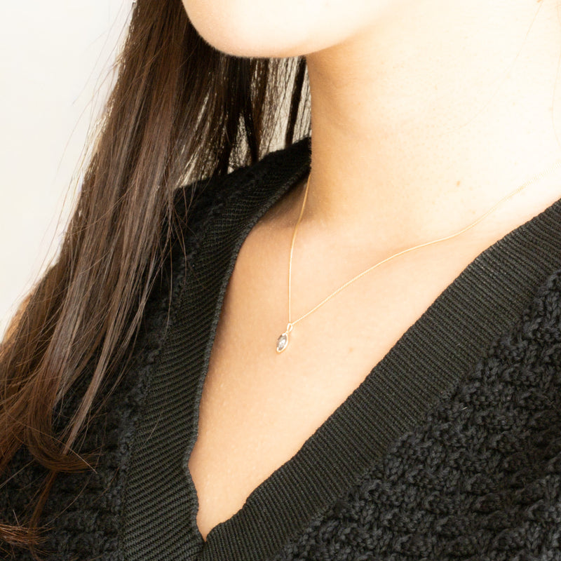 Stella Diamond Petal Necklace