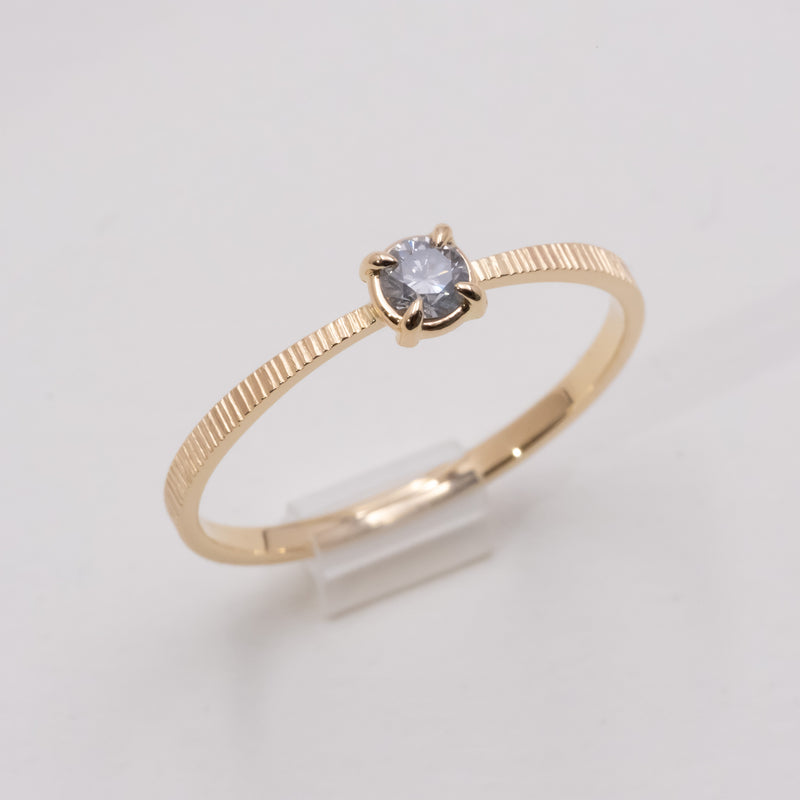 Blue grey butterfly ring