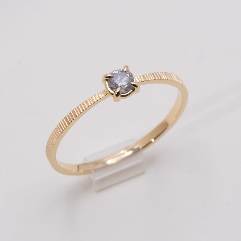 Blue grey butterfly ring